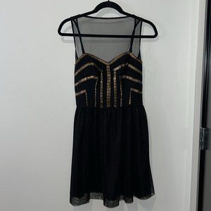 Guess Black / Gold Cocktail Dress - Size 2
